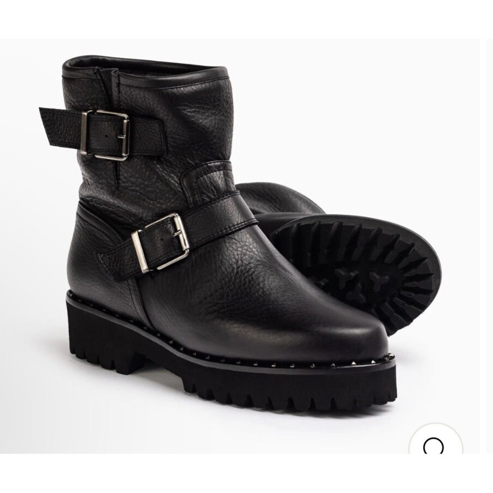 Jon Josef Biker Fur Moto Boot  Regular price $297.00 Black Size 41 9.5 US